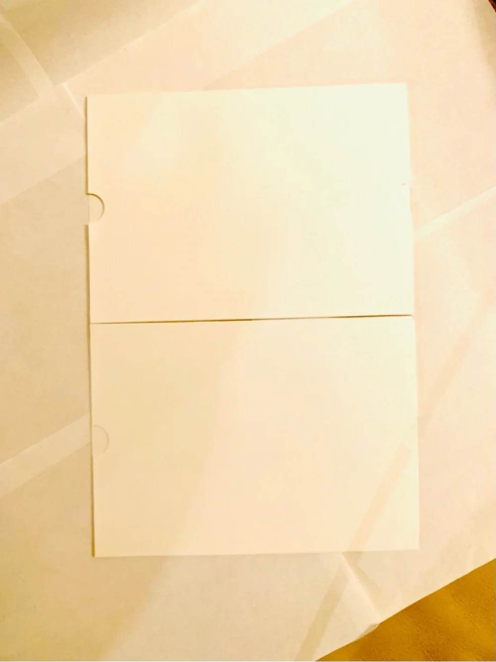 CHANEL Receipt Holder Set White Black Logo Envelope Sleeve Card Authentic